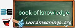 WordMeaning blackboard for book of knowledge